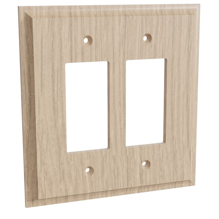 Designs Of Distinction Double Levington Switch Plate - White Oak 01451003WK1